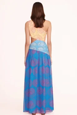 STAUD Occasion Dresses-ASHLYN DRESS - MULTI WHIRLPOOL