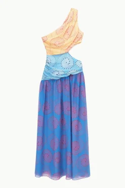 STAUD Occasion Dresses-ASHLYN DRESS - MULTI WHIRLPOOL