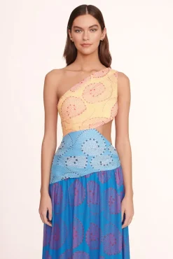STAUD -ASHLYN DRESS - MULTI WHIRLPOOL