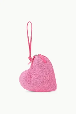 STAUD Occasion Dresses-BEADED HEART CLUTCH - BLOSSOM
