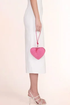 STAUD Bridal Accessories-BEADED HEART CLUTCH - BLOSSOM