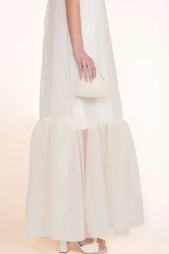 STAUD Bridal Accessories-BEADED HEART CLUTCH - CREAM