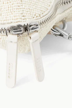 STAUD Bridal Accessories-BEADED HEART CLUTCH - CREAM