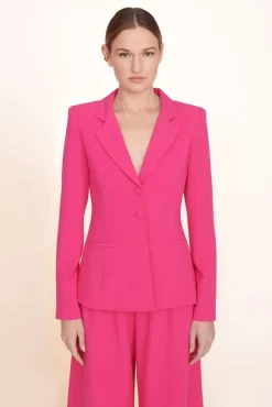 STAUD -CARSON BLAZER - MAGENTA