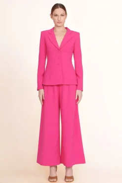 STAUD Occasion Dresses-CROPPED CALEB PANT - MAGENTA