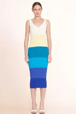 STAUD -DANA DRESS - PACIFIC STRIPE