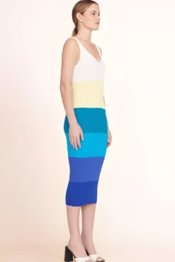 STAUD -DANA DRESS - PACIFIC STRIPE