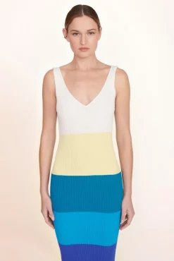 STAUD -DANA DRESS - PACIFIC STRIPE
