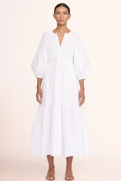 STAUD -DEMI DRESS - WHITE