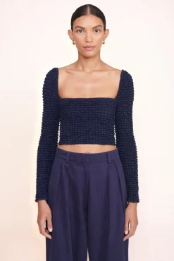 STAUD -ELEANORA TOP - NAVY