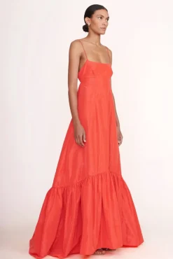 STAUD -FLORENCE DRESS - HIBISCUS