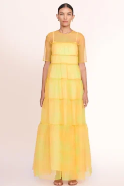 STAUD Occasion Dresses-HYACINTH DRESS - MULTI SUNRAY