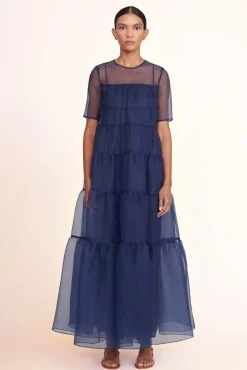 STAUD Occasion Dresses-HYACINTH DRESS - NAVY