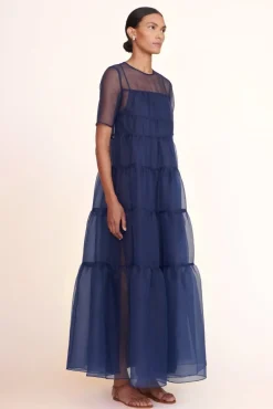 STAUD Occasion Dresses-HYACINTH DRESS - NAVY