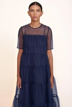 STAUD Occasion Dresses-HYACINTH DRESS - NAVY