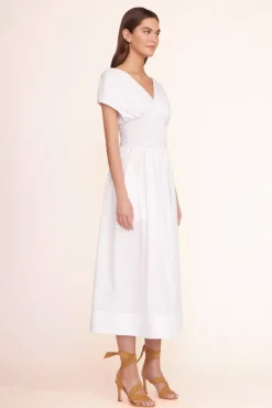 STAUD -JACKSON DRESS - WHITE