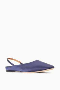 STAUD -JANINE MULE SATIN - NAVY
