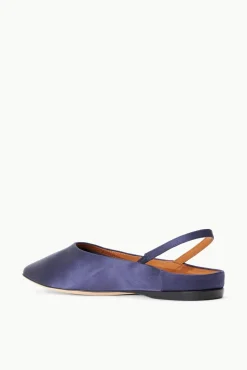 STAUD -JANINE MULE SATIN - NAVY