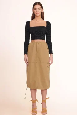 STAUD -JUSTINE SKIRT - ROSEMARY