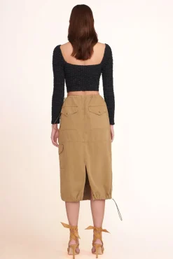 STAUD -JUSTINE SKIRT - ROSEMARY