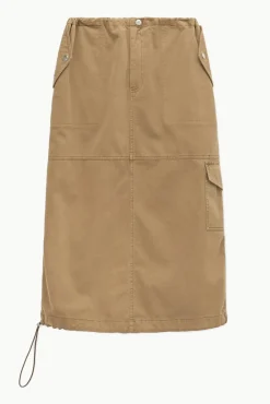 STAUD -JUSTINE SKIRT - ROSEMARY