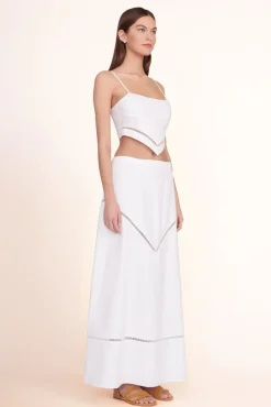 STAUD -KATHLEEN SKIRT - WHITE