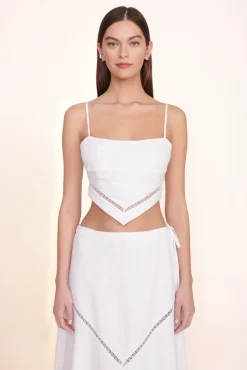 STAUD -KATHLEEN SKIRT - WHITE
