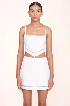 STAUD -LOYALTY TOP - WHITE