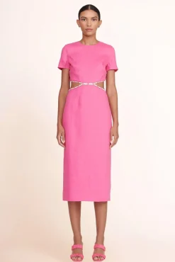 STAUD -MATTEO DRESS - BLOSSOM WHITE