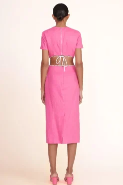 STAUD -MATTEO DRESS - BLOSSOM WHITE