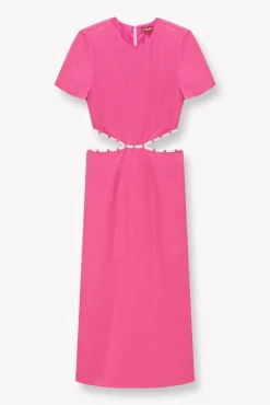 STAUD -MATTEO DRESS - BLOSSOM WHITE