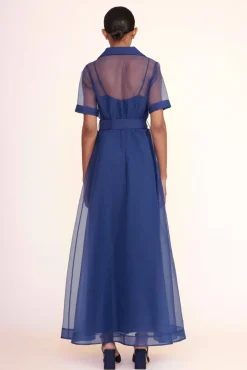 STAUD -MILLIE DRESS ORGANZA - NAVY