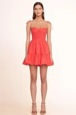 STAUD -MINI LANDRY DRESS - HIBISCUS