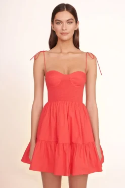 STAUD -MINI LANDRY DRESS - HIBISCUS
