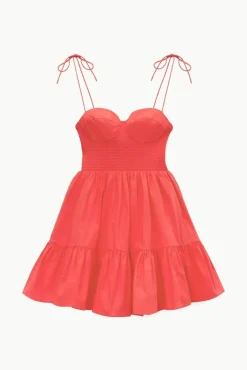 STAUD -MINI LANDRY DRESS - HIBISCUS