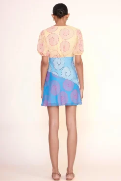 STAUD Occasion Dresses-MINI MILLA DRESS - MULTI WHIRLPOOL