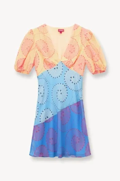 STAUD -MINI MILLA DRESS - MULTI WHIRLPOOL