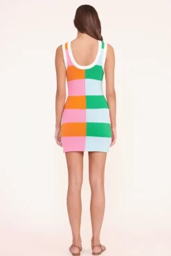 STAUD -MINI SEASHORE DRESS - MULTI RUGBY STRIPE