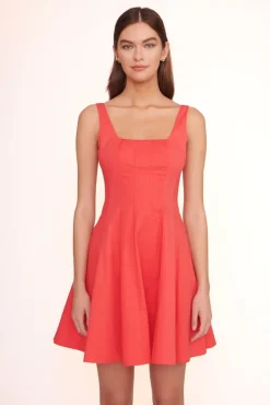 STAUD -MINI WELLS DRESS - HIBISCUS