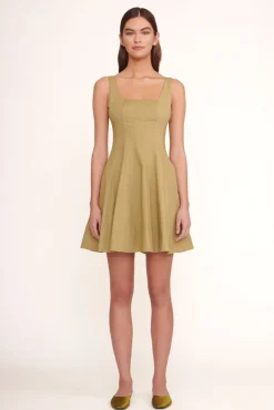 STAUD -MINI WELLS DRESS - KHAKI