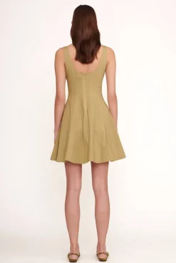 STAUD -MINI WELLS DRESS - KHAKI