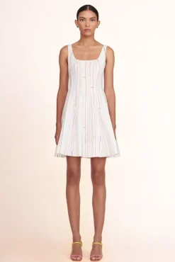 STAUD -MINI WELLS DRESS - MULTI STRIPE