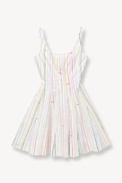 STAUD -MINI WELLS DRESS - MULTI STRIPE