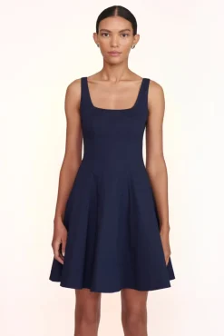 STAUD -MINI WELLS DRESS - NAVY