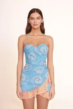 STAUD -NAVEAH DRESS - SHALLOW SUNRAY WHIRLPOOL