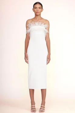 STAUD Bridal Dresses-NELLIE DRESS - WHITE