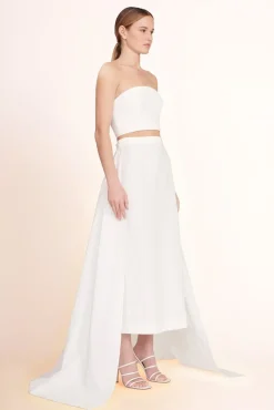 STAUD Bridal Dresses-NYLA TOP - WHITE