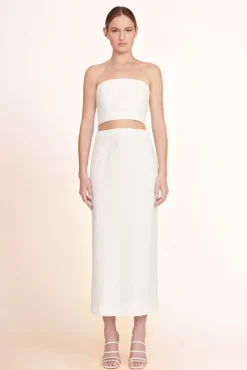 STAUD Bridal Dresses-PRUNELLA SKIRT - WHITE