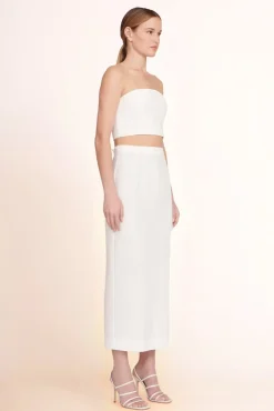STAUD Bridal Dresses-PRUNELLA SKIRT - WHITE