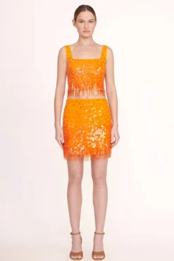 STAUD -REBECCA SKIRT - PAPAYA
